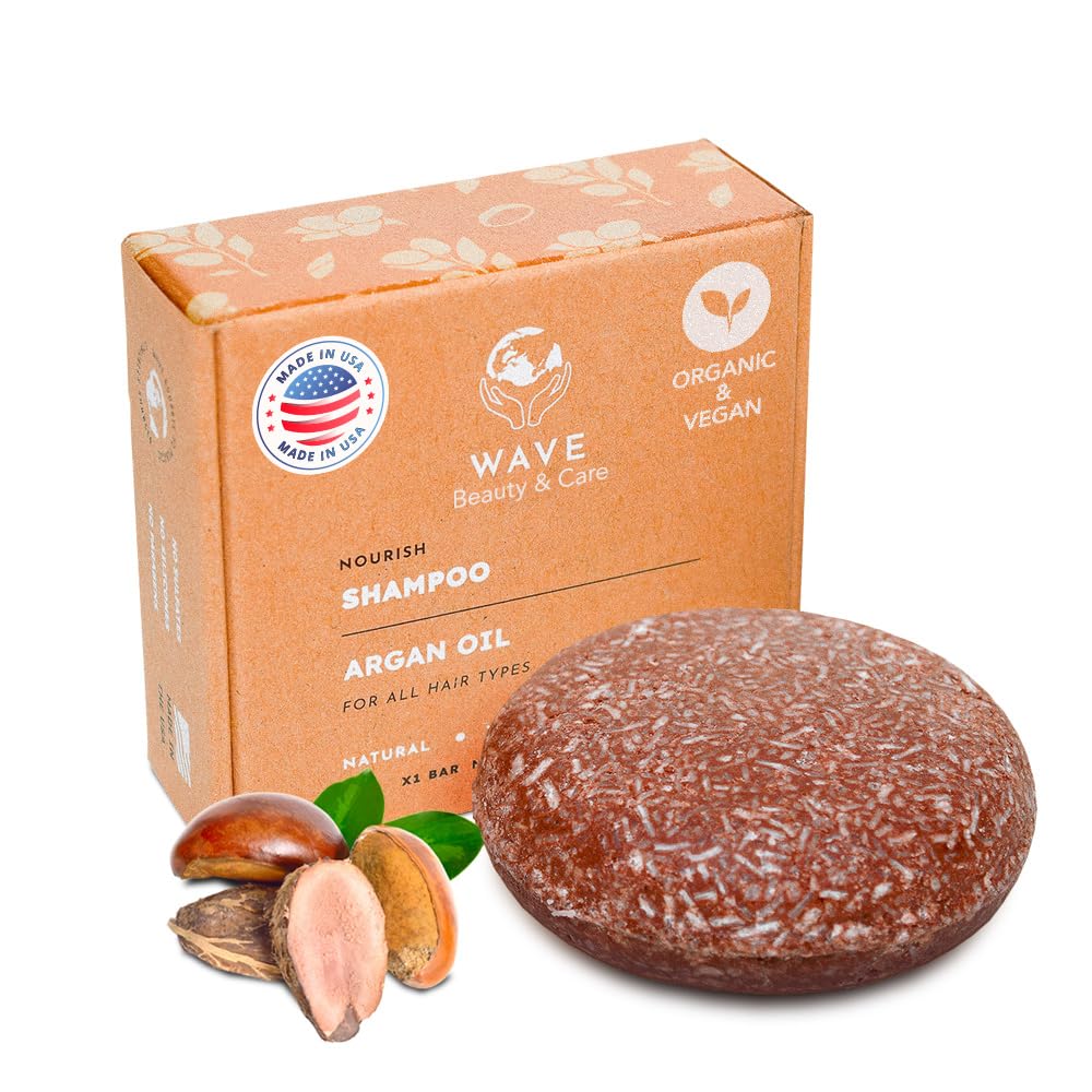 Clever Yoga Wave Argan Shampoo Bar packaging, travel-friendly and compact for on-the-go care.