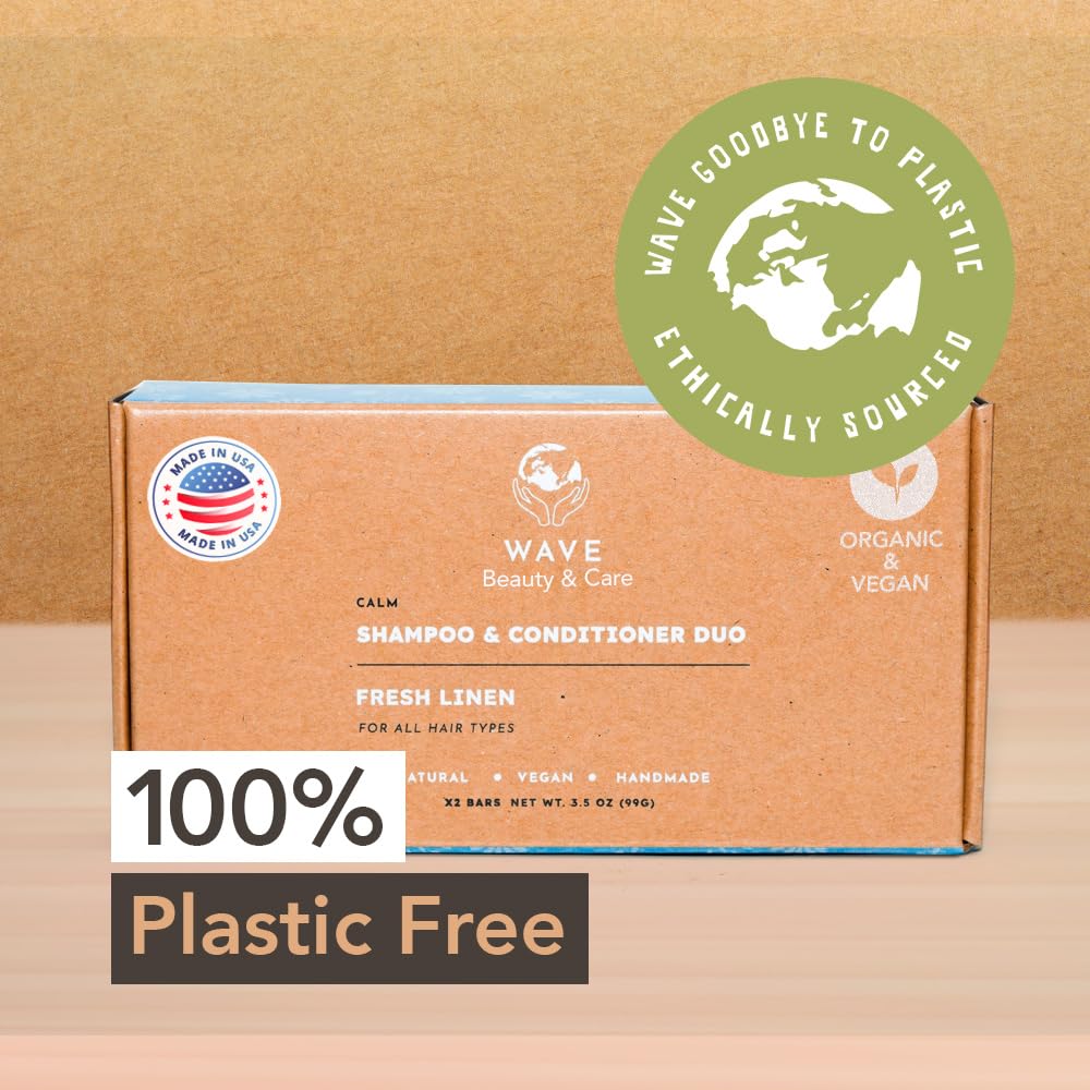 Clever Yoga Wave Fresh Linen packaging close-up on recyclable materials