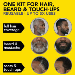 Cleverman 7-minute application showing Jet Black shade on facial hair.