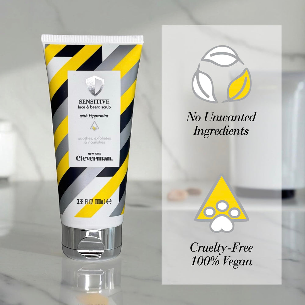 Cleverman vegan cruelty-free label shot reinforces ethical grooming