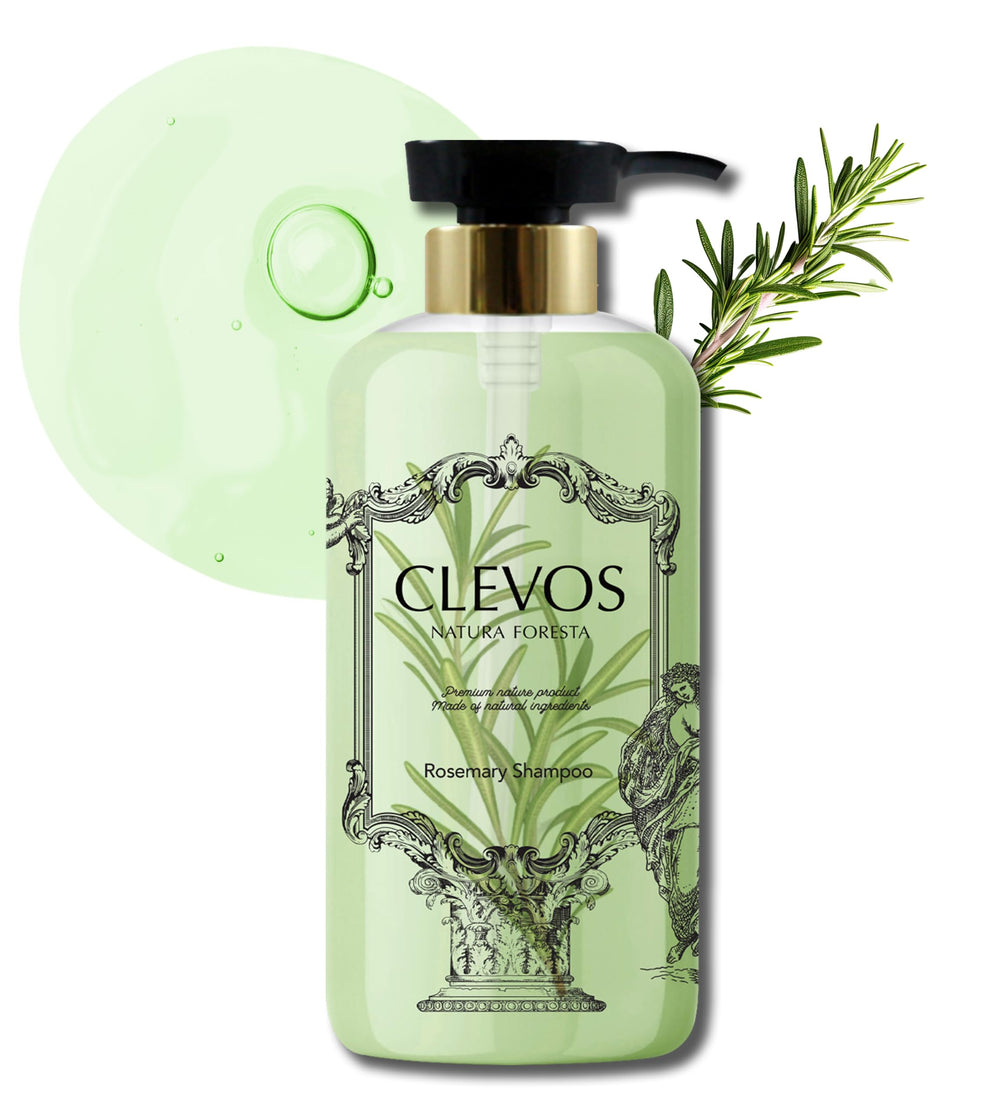 Clevos Natura Foresta Rosemary Shampoo bottle designed for all scalp types