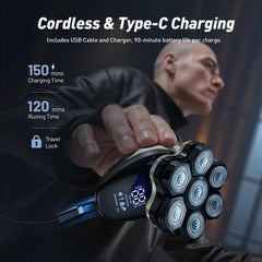 Clforczh shaver LED display shows battery status at a glance
