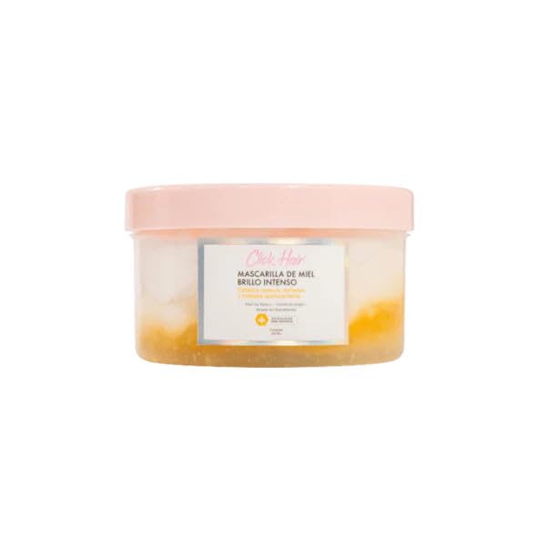 Click Hair Honey Mask bottle shows premium formula for intense shine
