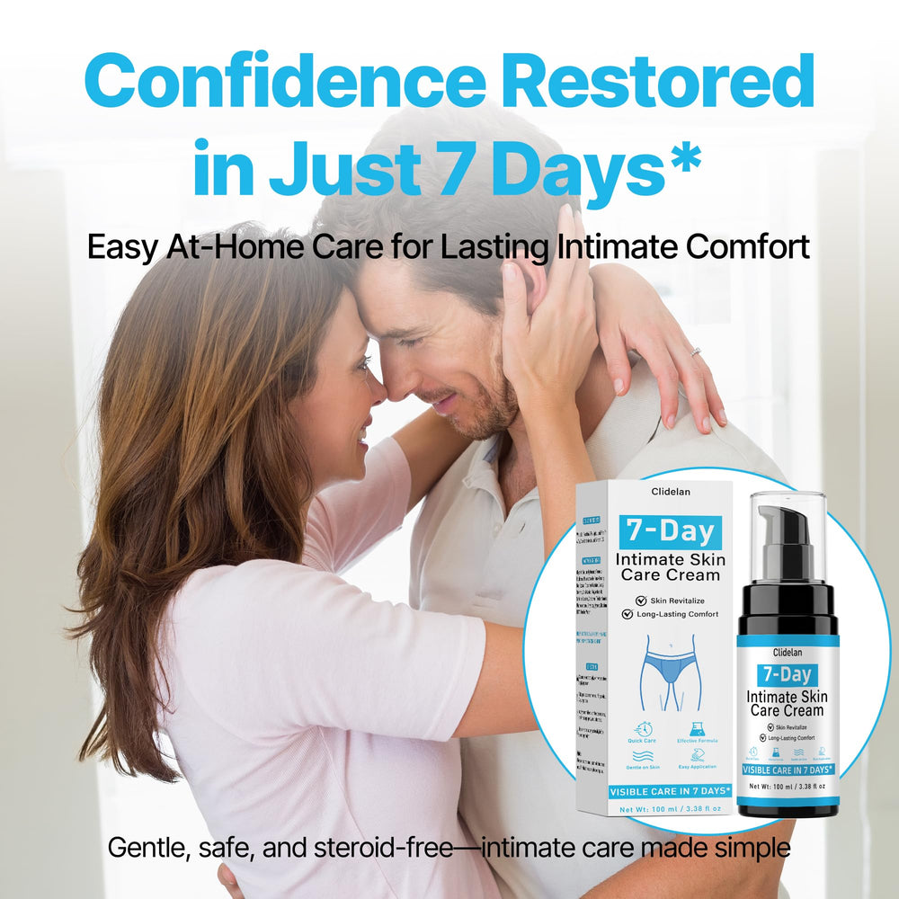 Clidelan foreskin care cream label emphasizing steroid-free formula.