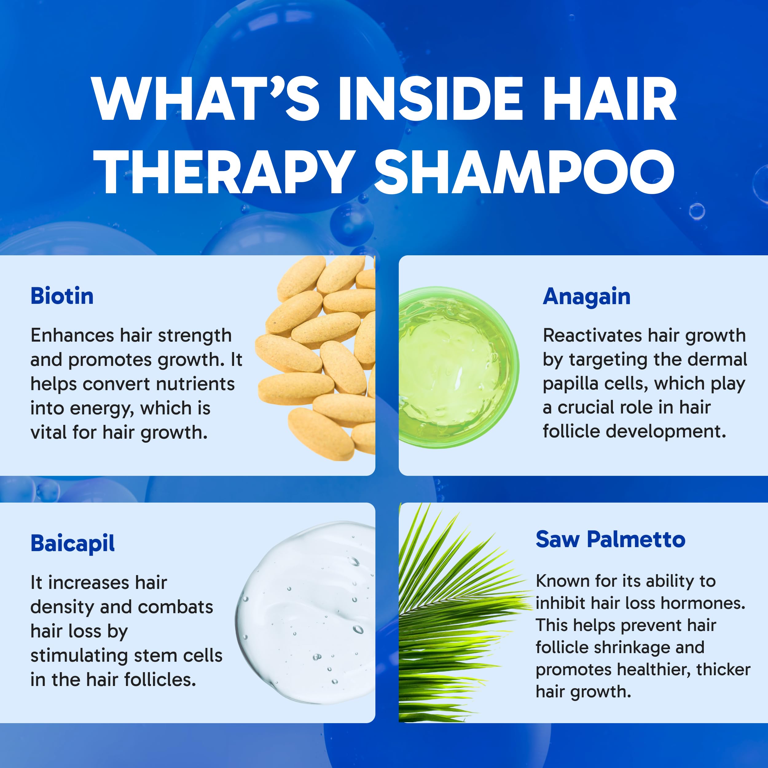 Clinical Effects Hair Therapy Shampoo three-pack display suggests value and consistency.