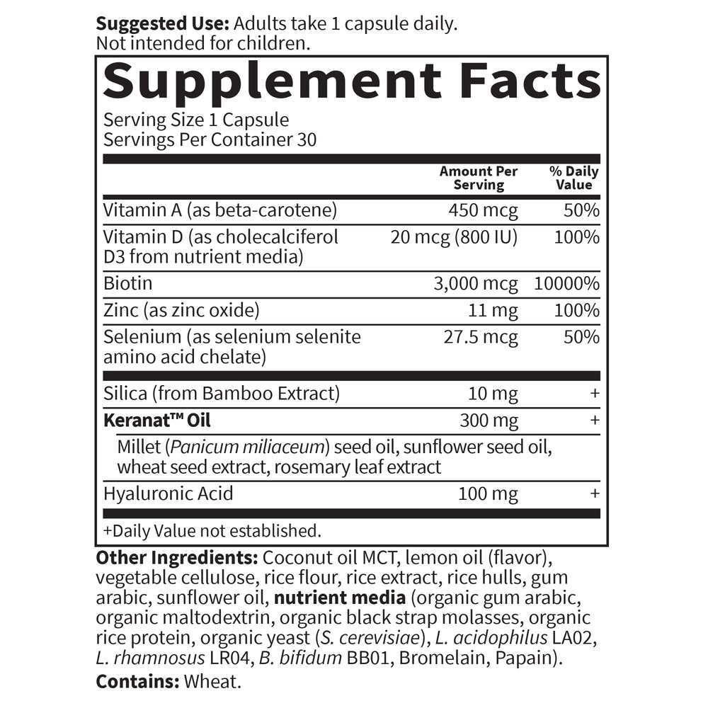 Clinical study icon referencing Keranat in Garden of Life formula