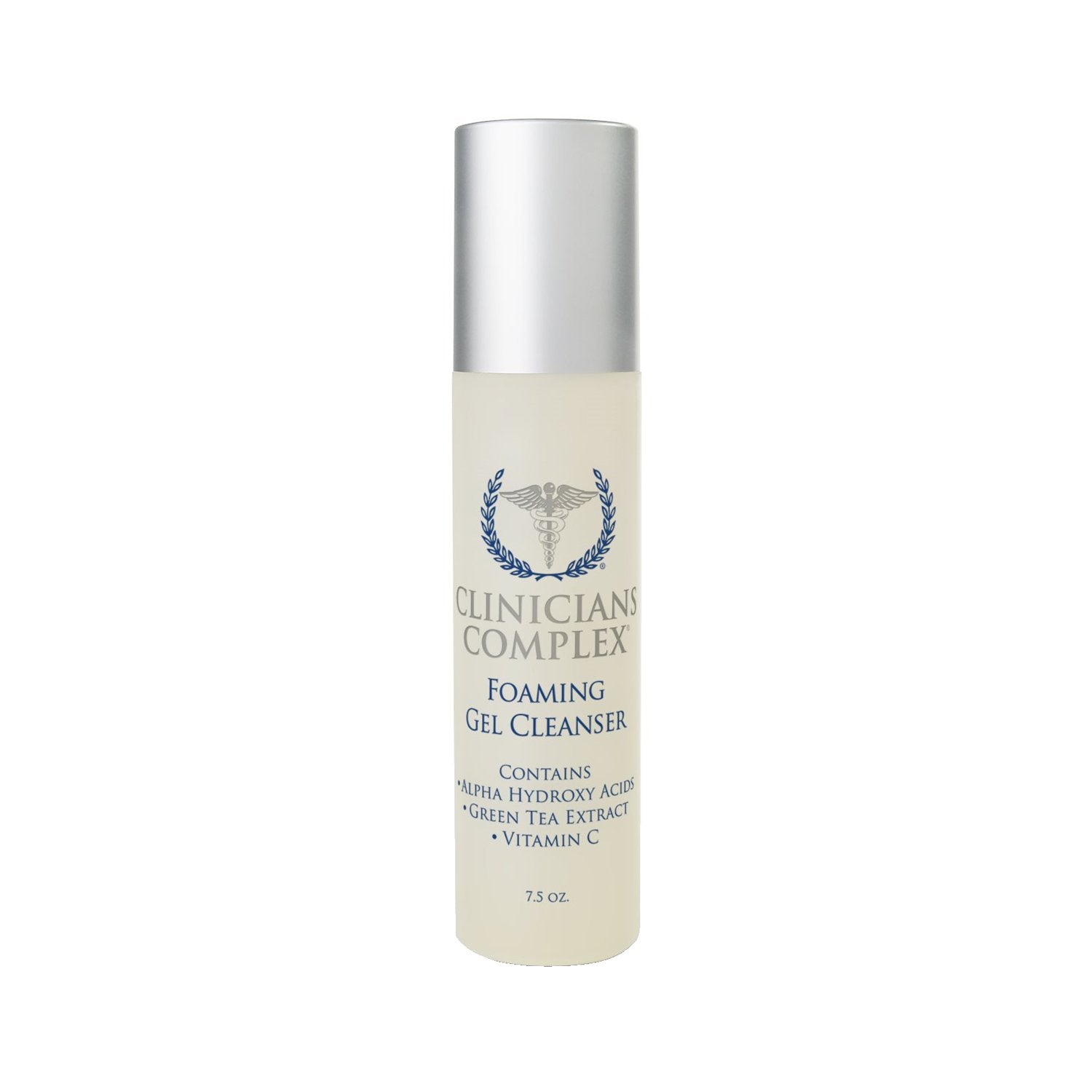 Clinicians Complex foaming gel cleanser bottle with silky lather for refreshed, smooth skin
