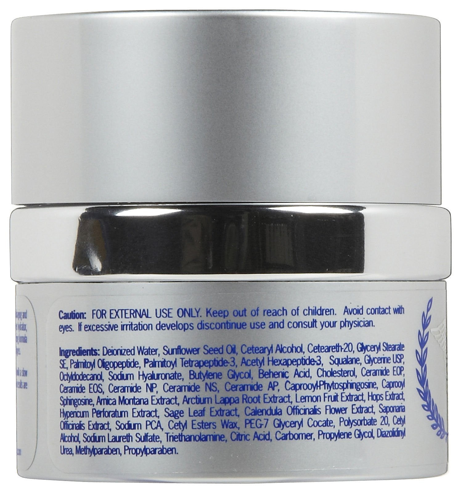 Clinicians Complex Peptide Plus Cream jar showing smooth texture and anti-wrinkle care