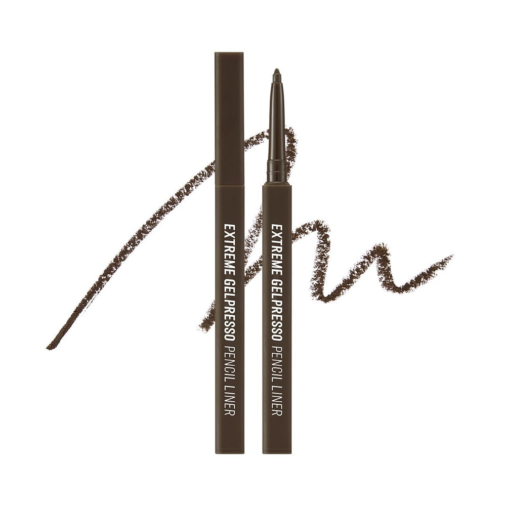 CLIO Extreme Gelpresso Pencil Eyeliner in Black Brown for a precise retractable line with long lasting color.