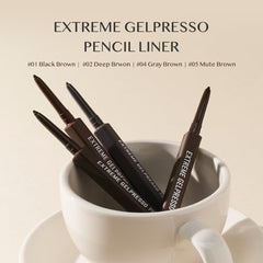 CLIO Extreme Gelpresso Pencil Eyeliner waterproof formula stays put in humidity and workouts.