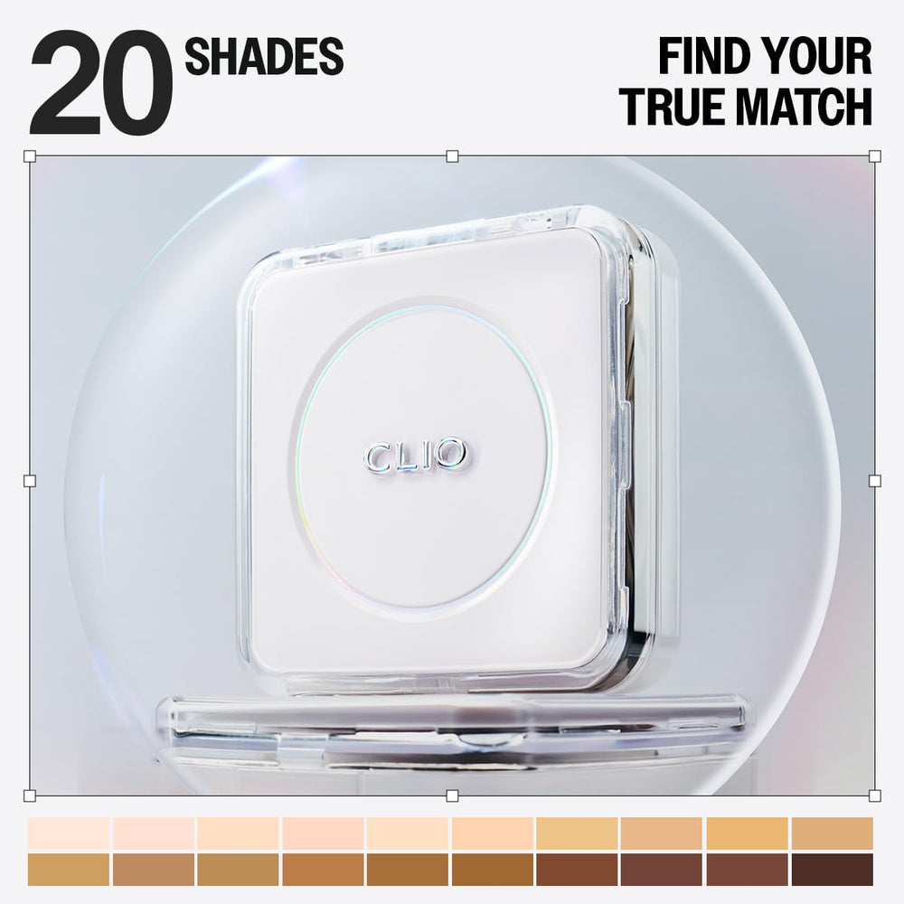 CLIO Kill Cover Founwear Cushion 32W Almond swatch demonstrates true to tone shade