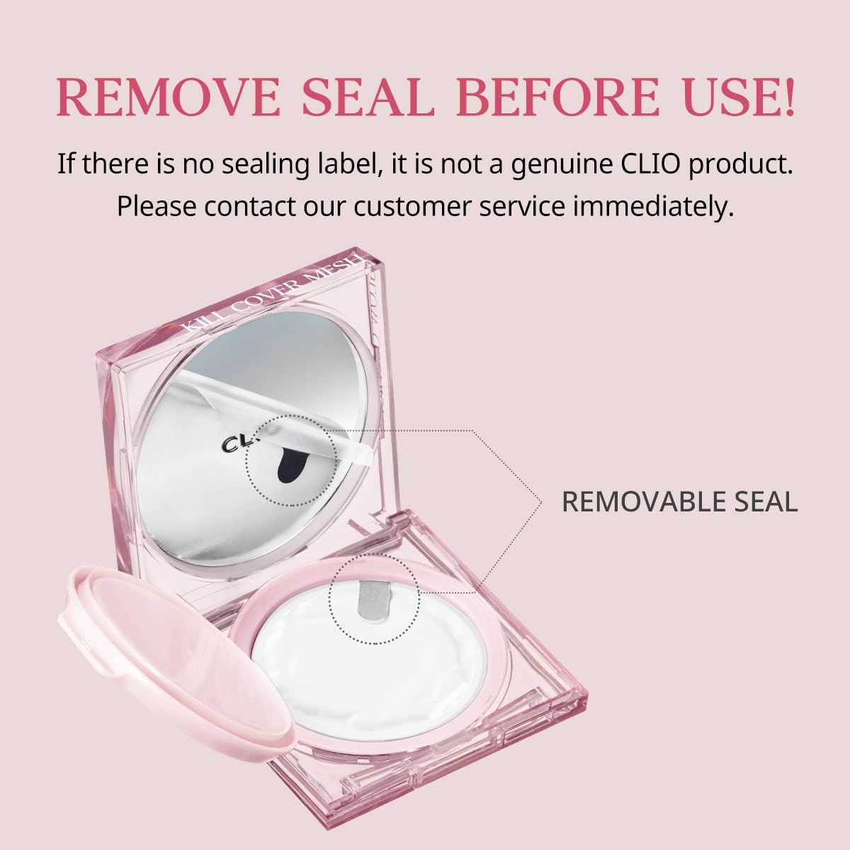 CLIO Kill Cover Mesh Glow Cushion long-wear finish for all-day glow.