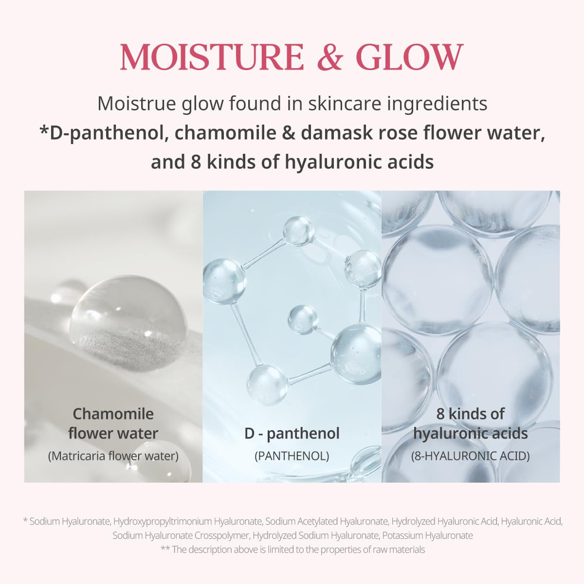 CLIO Kill Cover Mesh Glow Cushion rose water and hyaluronic acid hydration.