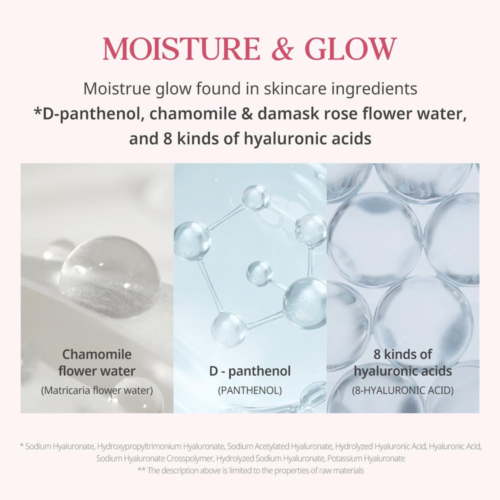 CLIO Kill Cover Mesh Glow Cushion rose water and hyaluronic acid hydration.