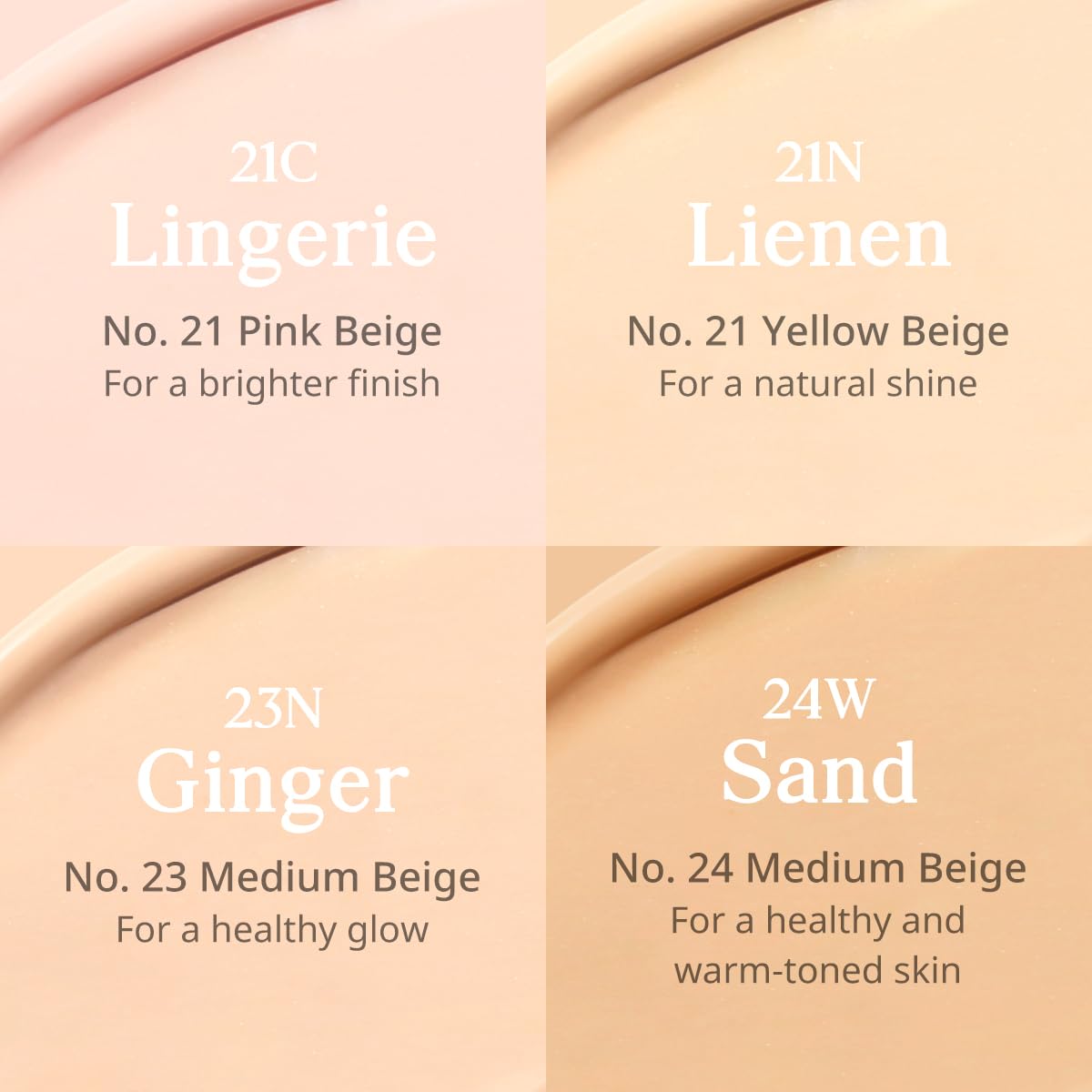CLIO Kill Cover Mesh Glow Cushion shade 23N Ginger swatch on skin.