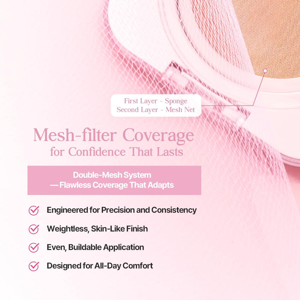 CLIO Kill Cover Mesh Glow packaging closeup suggests premium cushion experience.