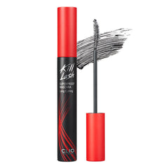 CLIO Kill Lash Superproof Mascara wand close-up for precise curling and definition.