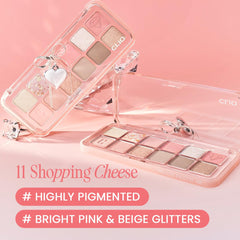 CLIO PRO Eye Palette Air glitter shimmer shade adds party-ready sparkle.