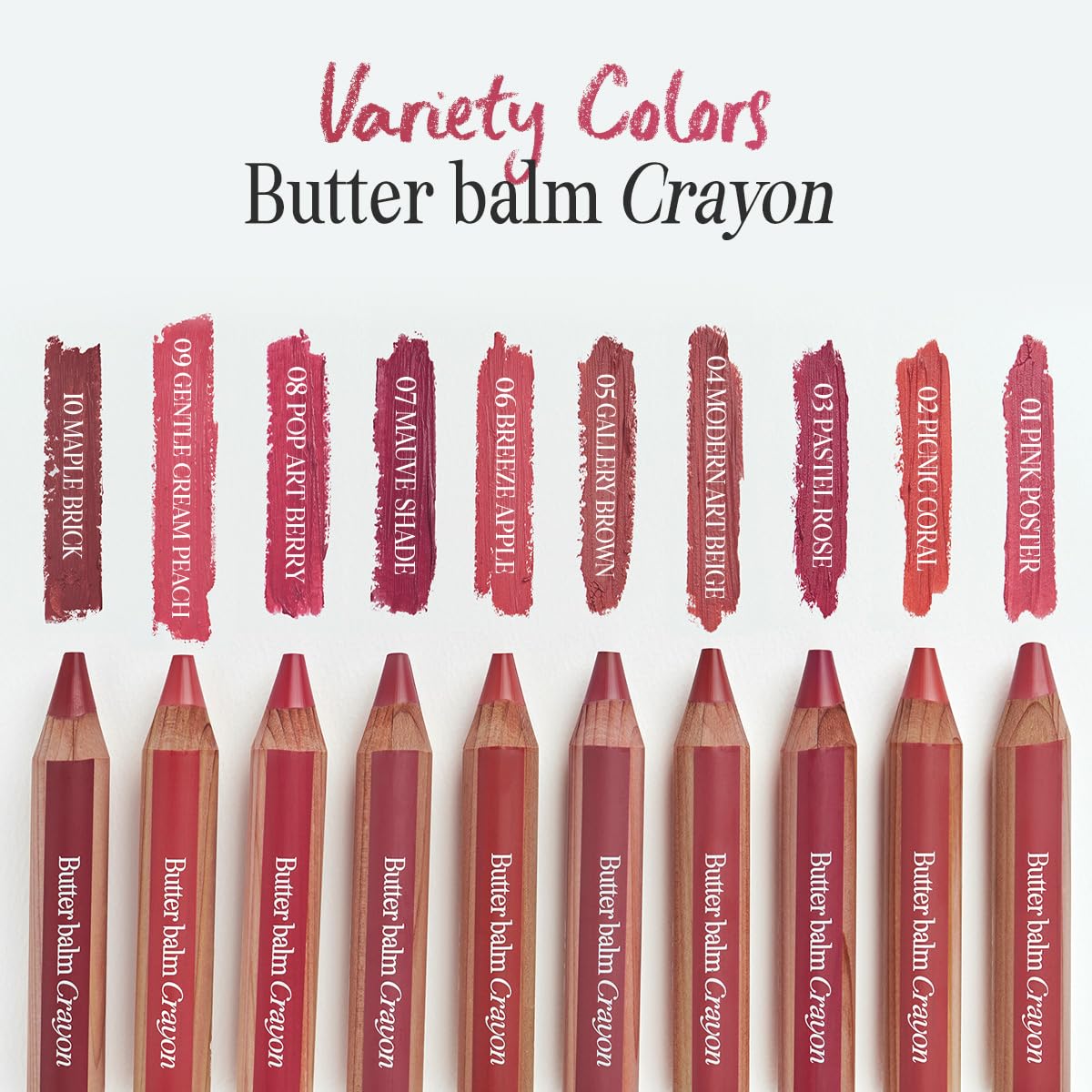 CLIO Butter Balm Crayon packaging emphasizes Czech craftsmanship.
