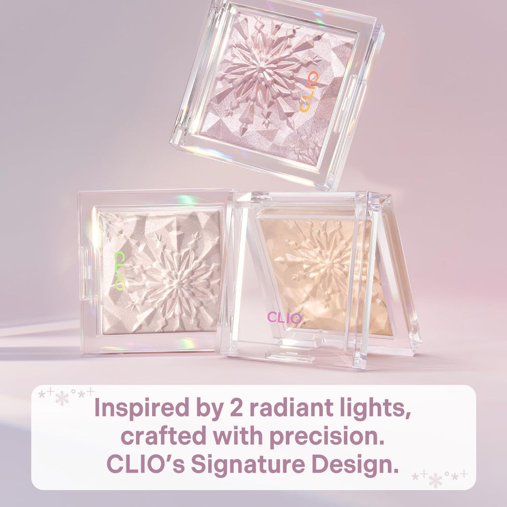 Finger-application enables quick, streak-free glow with CLIO Prism Highlighter