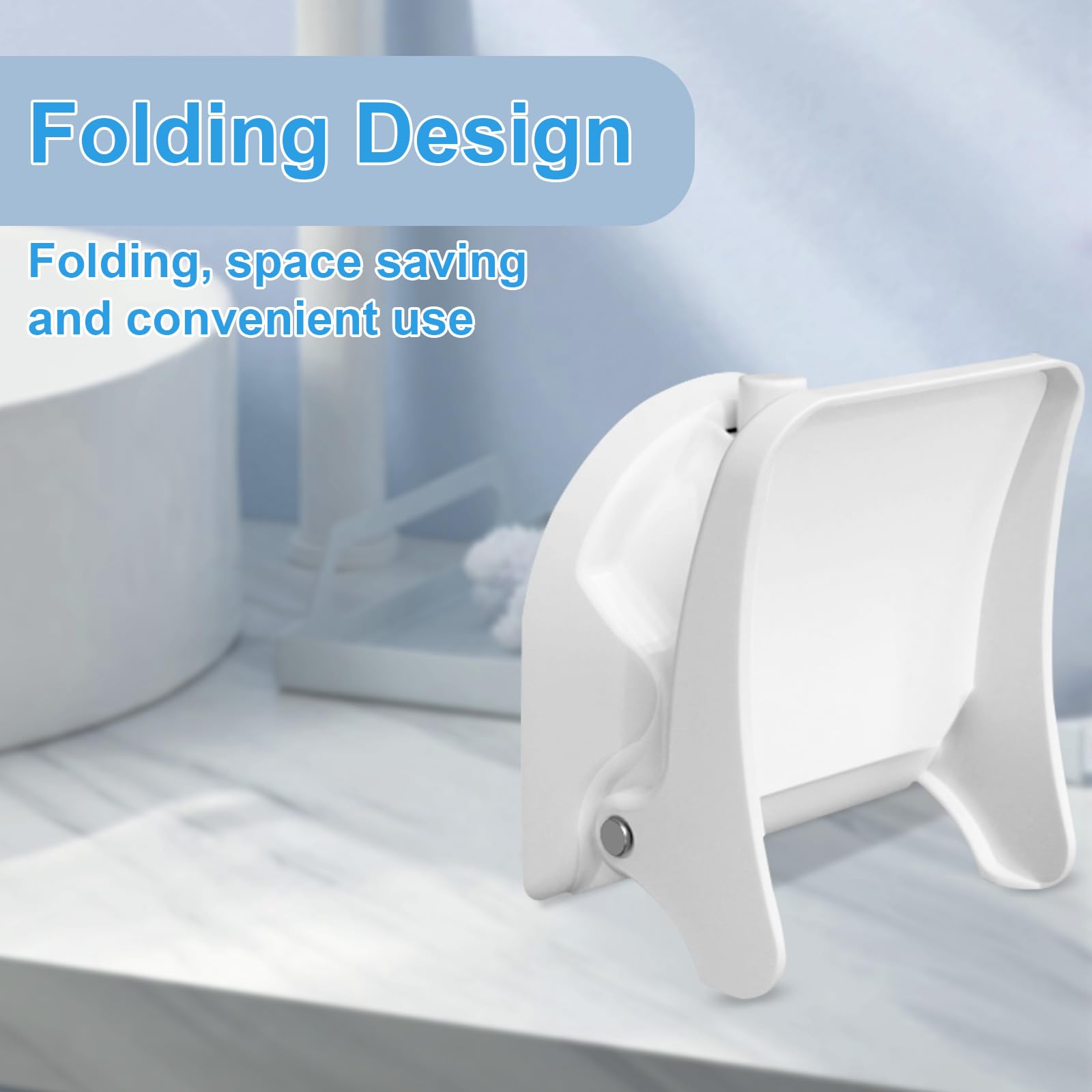 CLIO anti-slip shower foot rest on smooth tile surface for safe showers.