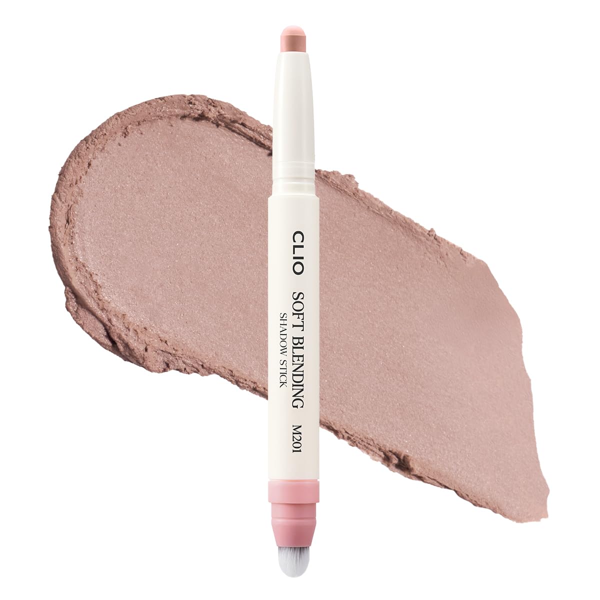 CLIO Soft Blending Eyeshadow Stick Cashmere Mute packaging shows portable design for quick touch-ups.