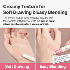 CLIO PROFESSIONAL Soft Blending Eyeshadow Stick swatch in Mellow Woody warm shade on skin