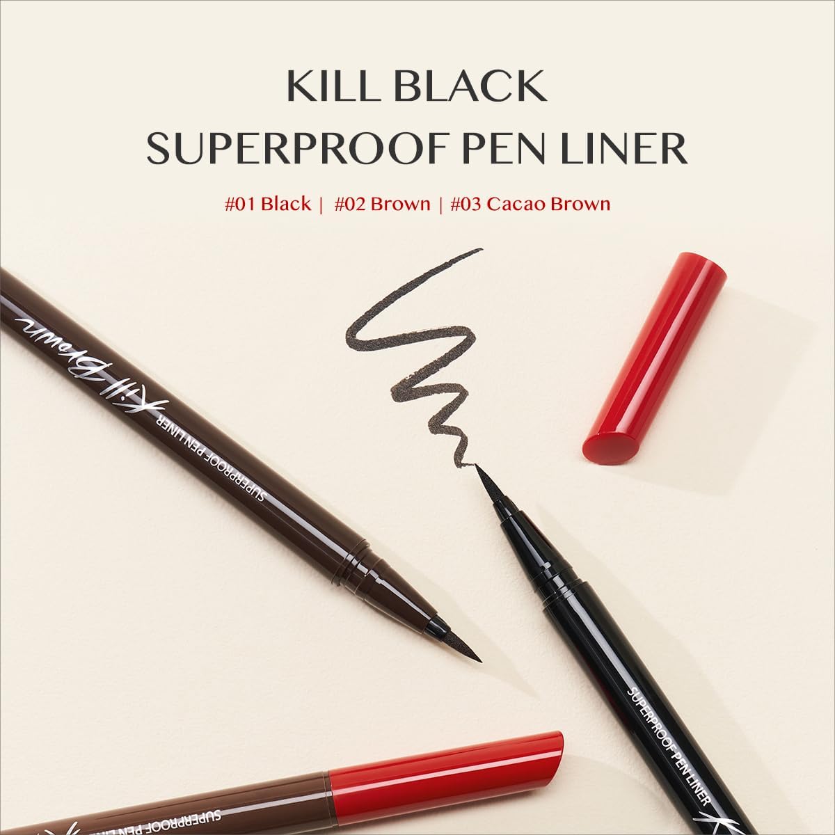 CLIO Superproof Pen tip detail for precise, controlled eyeliner.