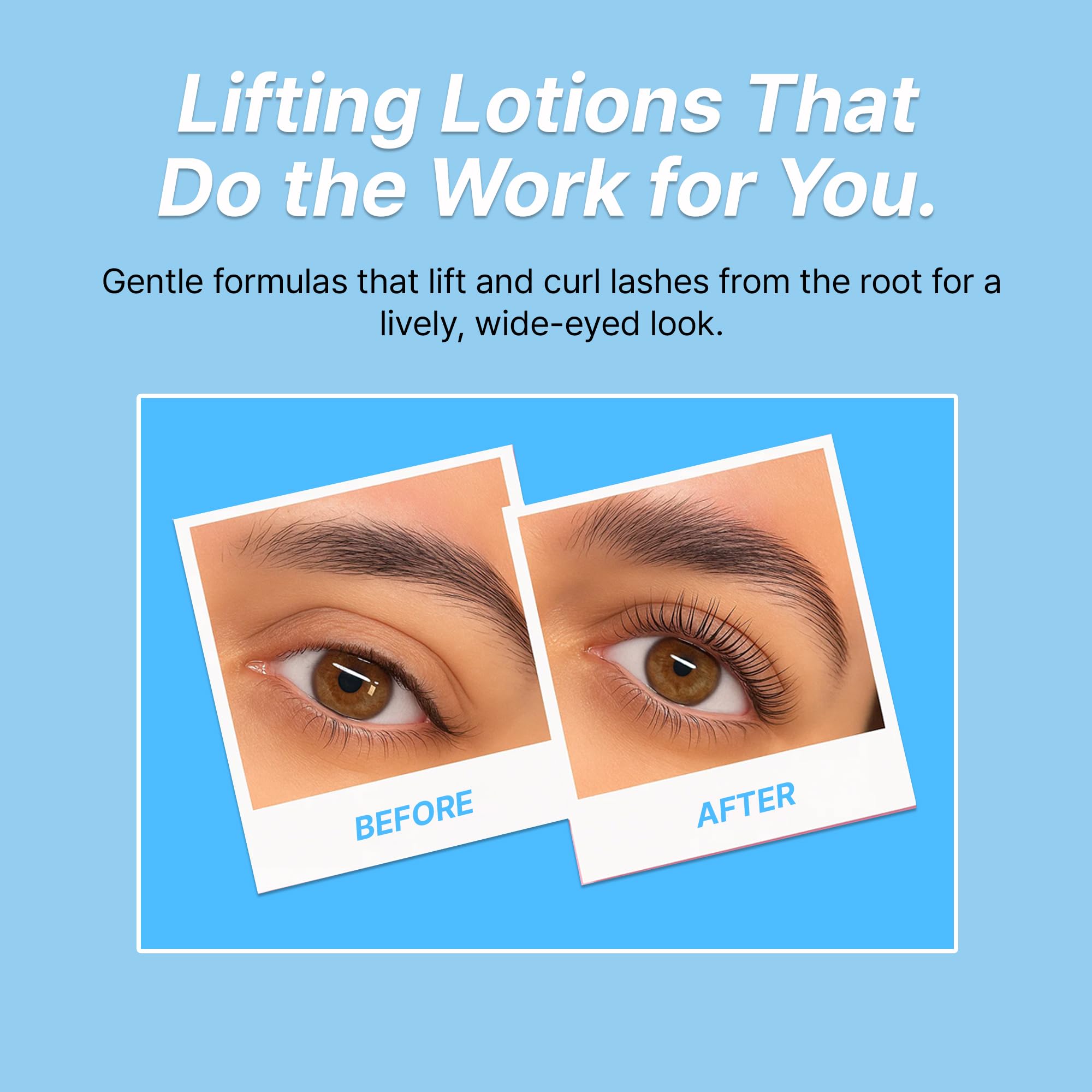 CLIONE PRIME setting solution bottle highlights long-lasting lift up to 8 weeks.