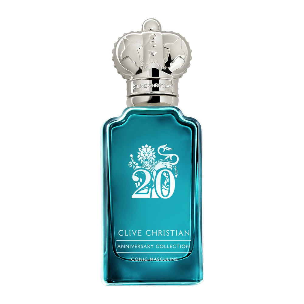 Clive Christian Iconic Masculine bottle front shows premium design for refined gifting
