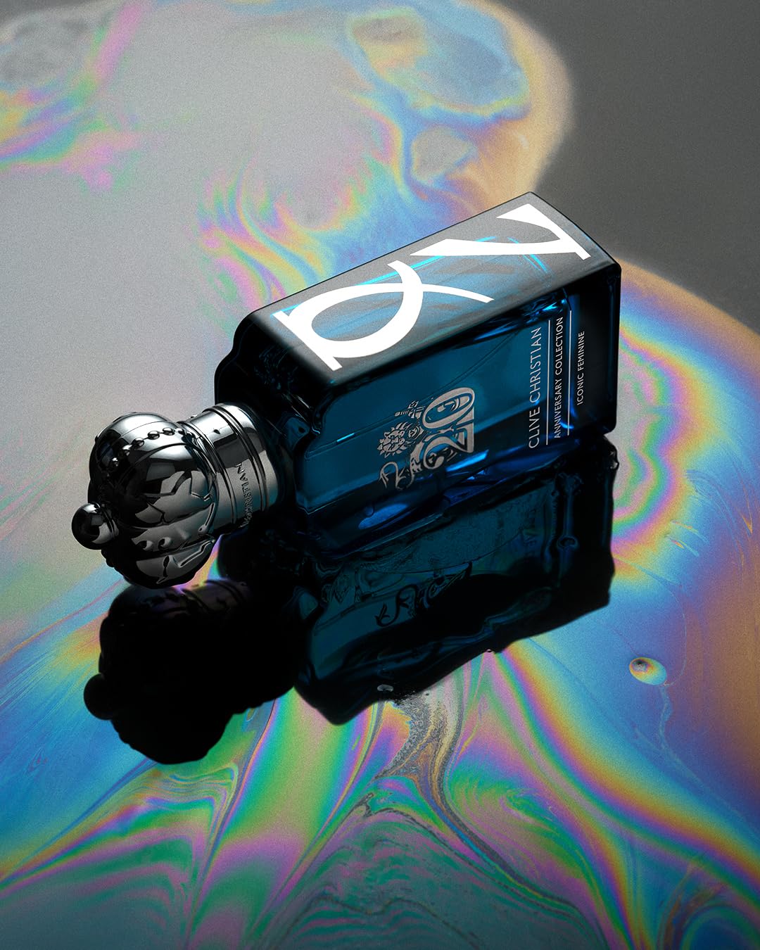 Clive Christian Iconic Masculine glass reflection evokes sophistication for evening wear
