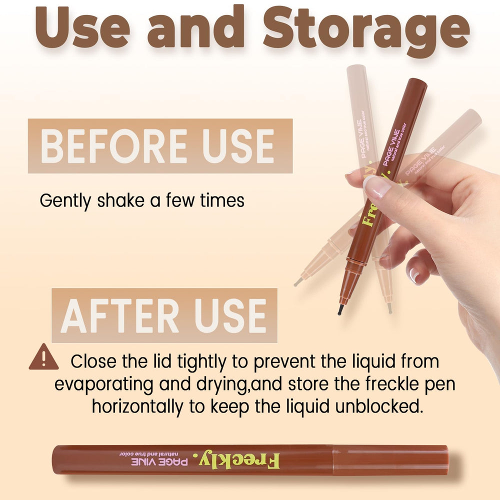 CLLFUU Freckle Pen 2-pack in dark shade for deeper complexions.