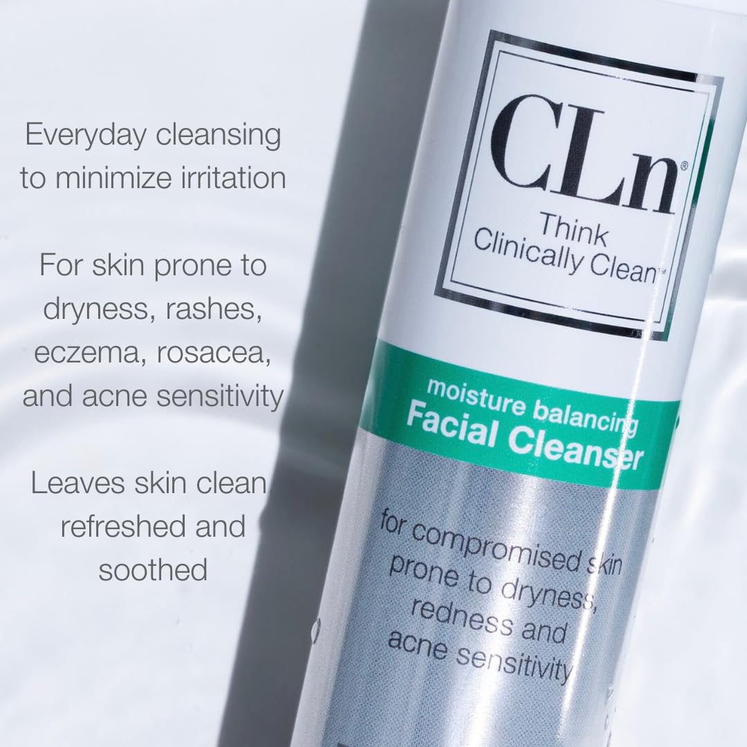 CLn Facial Cleanser hands lathering for gentle cleansing on sensitive skin
