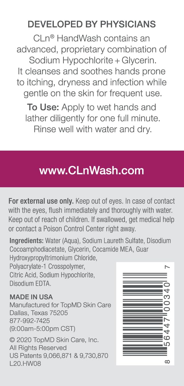 CLn HandWash pump-action in use shows easy, mess-free cleansing.