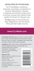 CLn HandWash pump-action in use shows easy, mess-free cleansing.