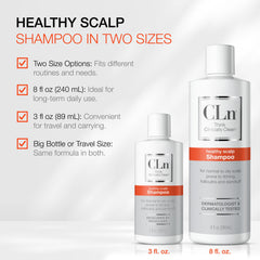 CLn Shampoo purifies the scalp and removes buildup for refreshed roots
