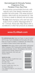 CLn Shampoo with salicylic acid delivers a deep cleanse for scalp and follicles