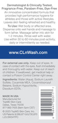 Close-up of CLn SportWash lathering during post-workout shower.