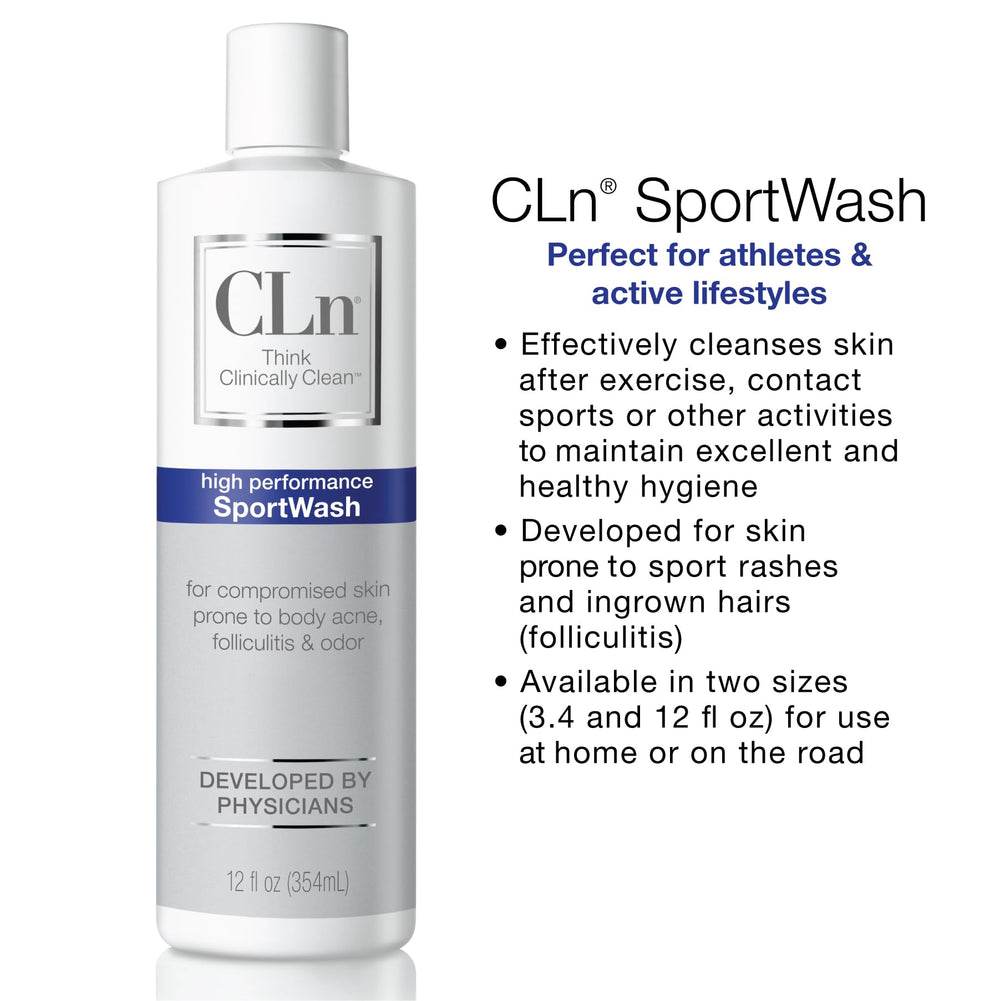 Label highlights fragrance-free safety for active skin during post-workout showers