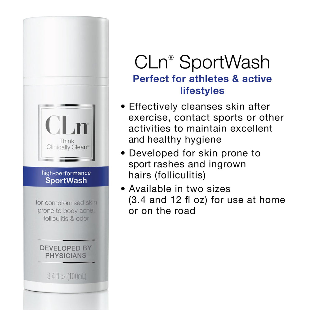 CLn SportWash pump dispensing rich foam for quick cleansing.