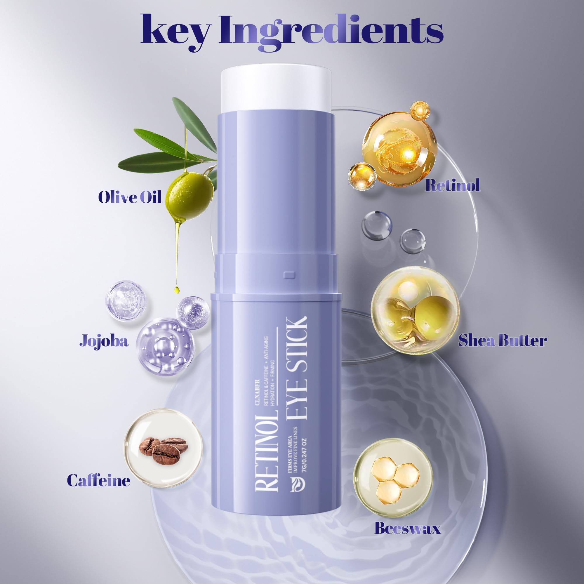 Before and after with CLNABFR eye stick for dark circles
