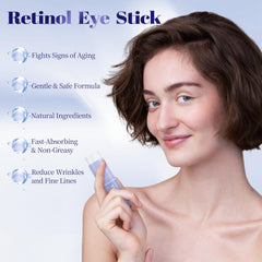 CLNABFR Retinol Eye Balm Stick application glide smooths under-eye area.