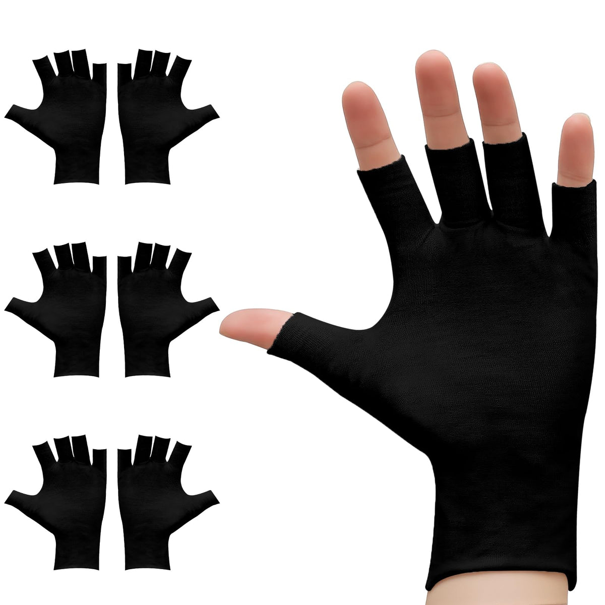 Clofiak fingerless cotton gloves with overnight moisture lock for dry hands.