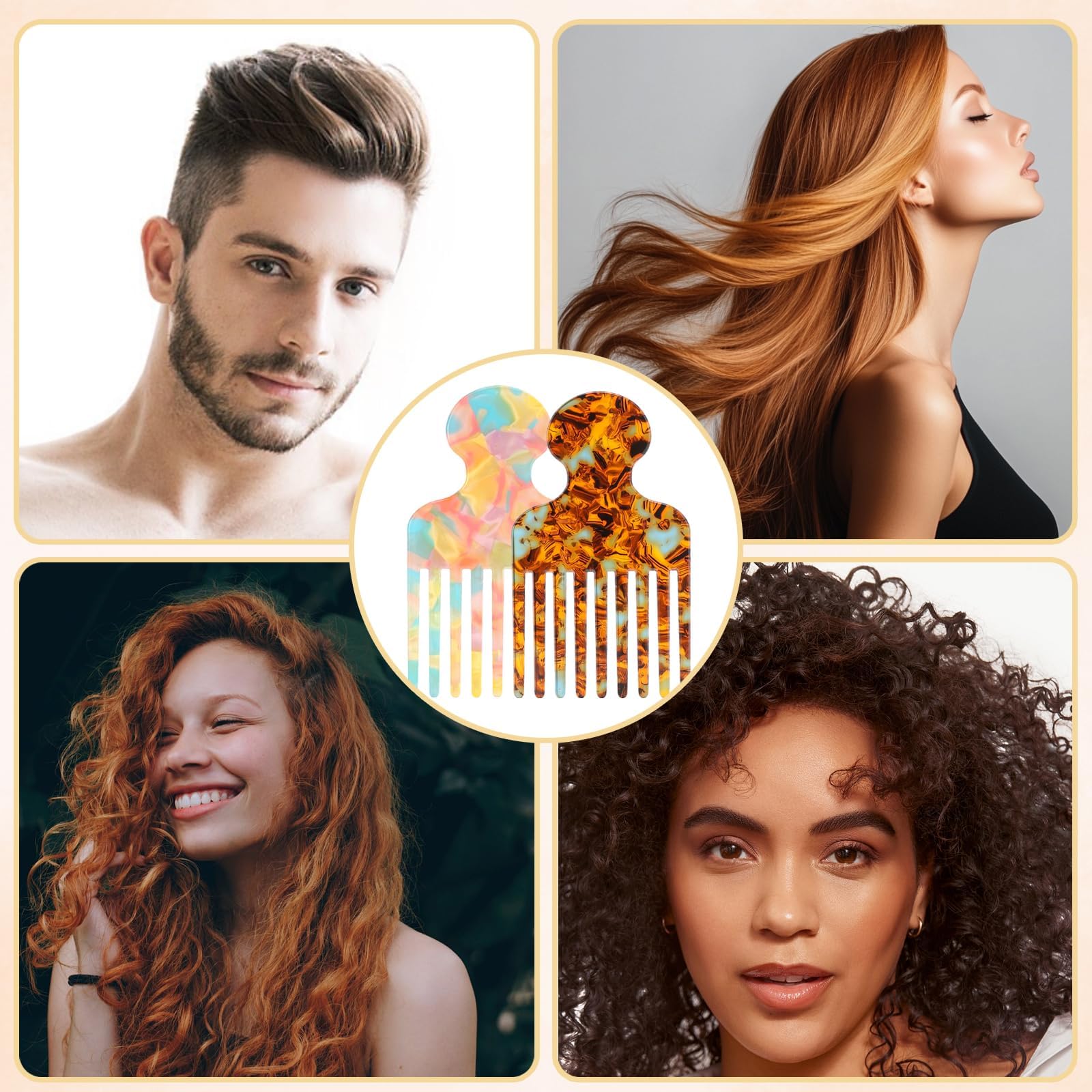 Clofiak gift-ready hair picks set for hair enthusiasts