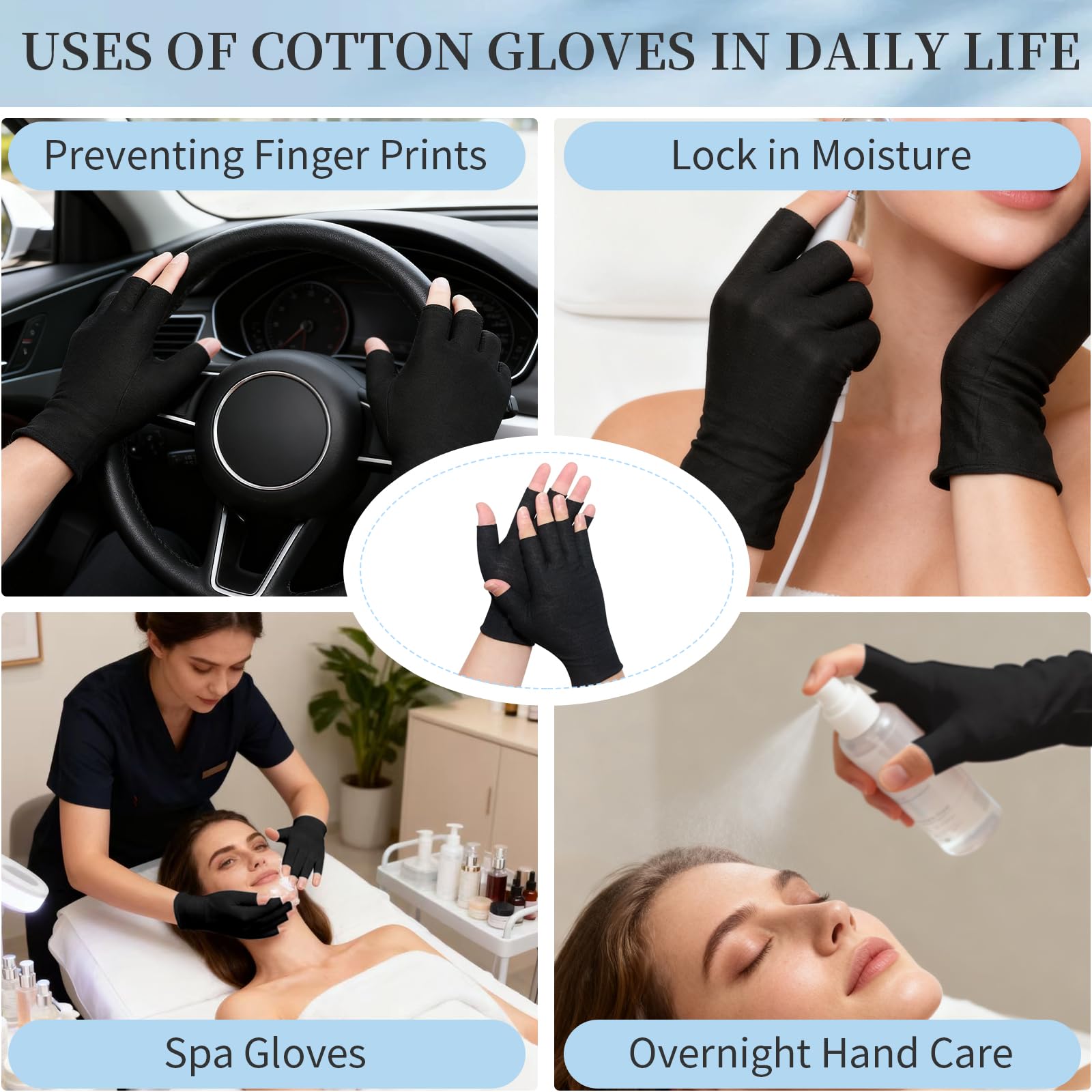 Clofiak smartphone-friendly fingerless gloves support device use while moisturizing.