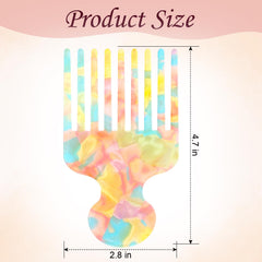 Clofiak two-pack colorful hair picks for versatile styling