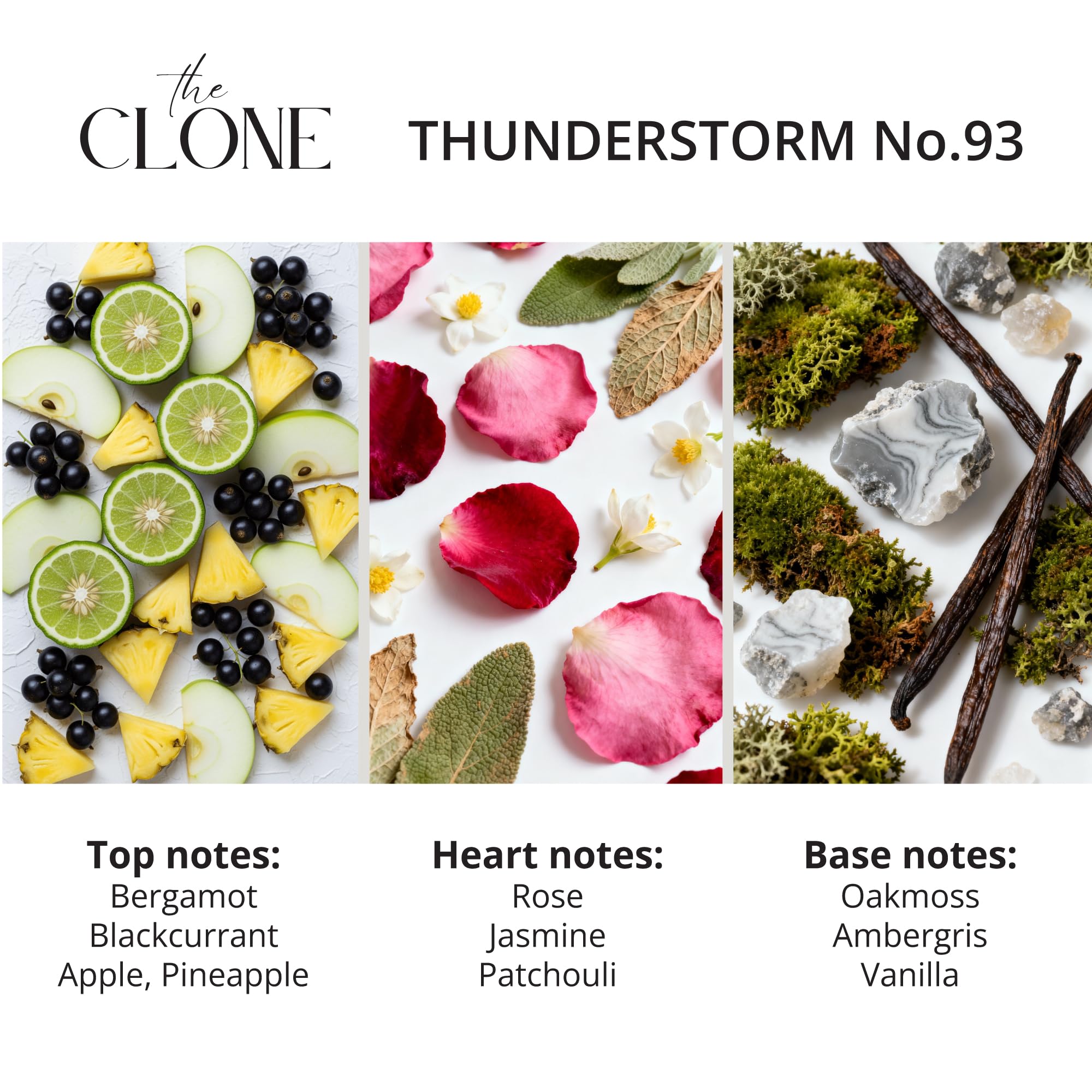Clone Thunderstorm 93 bottle with cap closed, premium look for gifting and refined personal style.