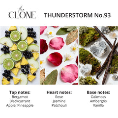 Clone Thunderstorm 93 bottle with cap closed, premium look for gifting and refined personal style.