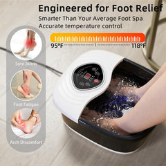 Closewave Foot Spa with ozone bubbles refreshes water for a revitalizing soak.
