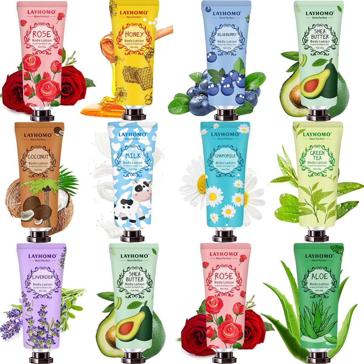 CLOTHES OF SKIN 12-pack lotion set packaging for gifting and bulk hydration